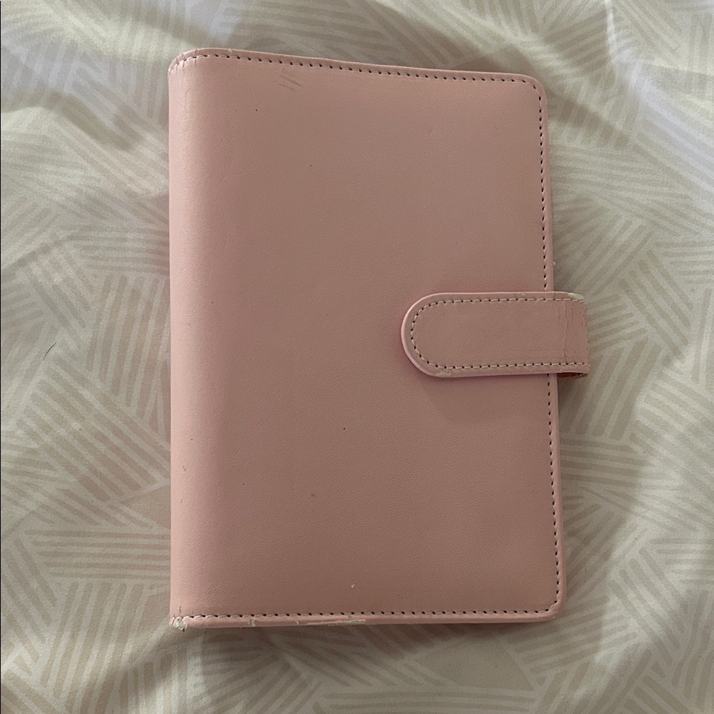 Pink Leather Planner